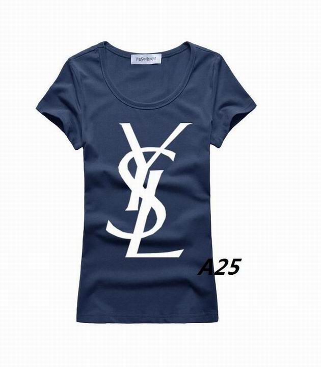 YSL short round collar T woman S-XL-222